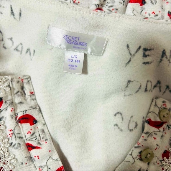 Secret Treasures Women’s Large (12-14) Nightgown All Over Cardinal Print Comfy - Picture 5 of 9